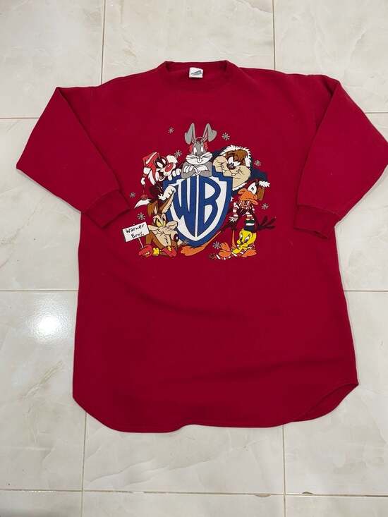 Warner Bros. Other - Warner Bros. Looney Tunes Crewneck Sweatshirt One Size Fits Most Red